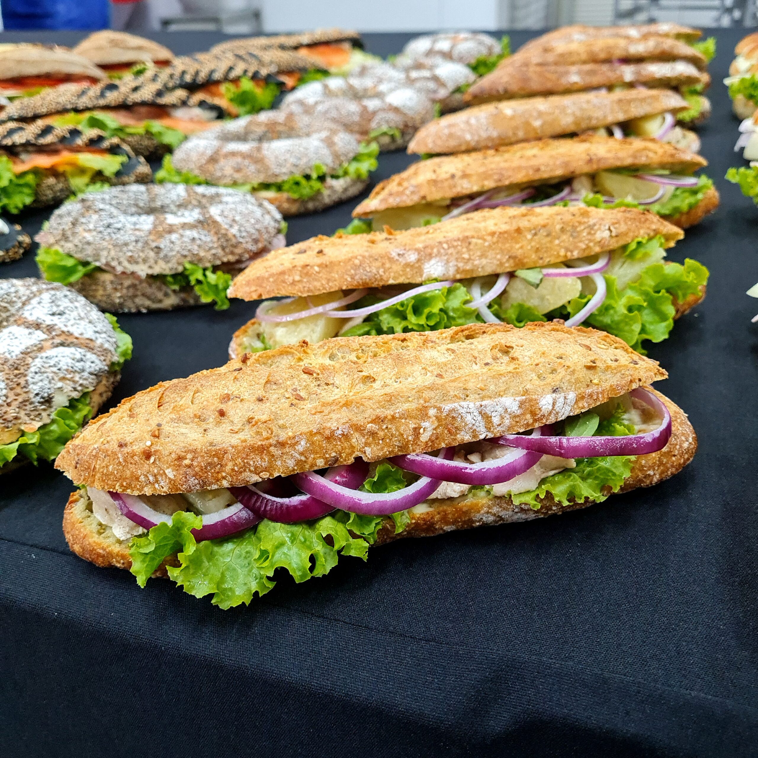 Lanches à moda do chef